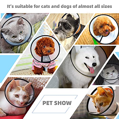 Plastic Pet Recovery Collars & Cones for Dogs and Cats After Surgery Adjustable Dog Neck Cone Surgical Elizabeth E-Collar Prevent Biting and Stop Licking Wound (XXXS) - size: XXXS (Neck: 5.2-6.7 in)