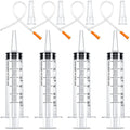 Tondiamo 4 Pack Lamb Goat Kid Feeding Kit 60ml Plastic Syringes 12.6 Inch Clear Feeding Tube Set