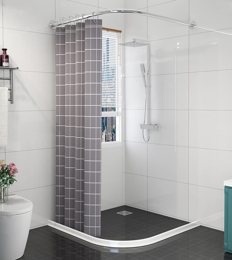 78Inch Collapsible Threshold Water Dam 1.5" high Walkin Shower Guard To Keep Water In Shower Stall Water Barrier Silicone For Dry And Wet Bathroom Kitchen Wheelchair Accessible - color: 1.5" High/White, style: 78inch