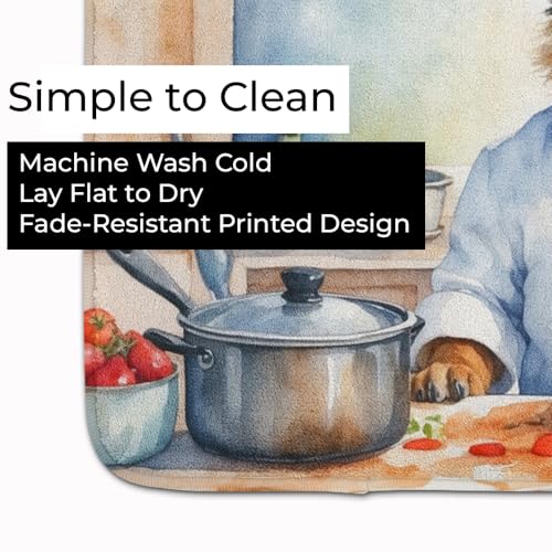 Caroline's Treasures Belgian Tervuren The Chef Memory Foam Kitchen Mat Machine Washable Anti-Fatigue Mat Cushion Comfort Bath Mat or Kitchen Rug - color: Belgian Tervuren 6202