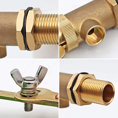 1/2 Inch Brass Float Valve for Pond Auto Fill Float Ball Valve | with Adjustable Arm, Water Float Valve for Water Tank, Water trough, Water Feature, Swamp Cooler, Stock Tank, Fountain