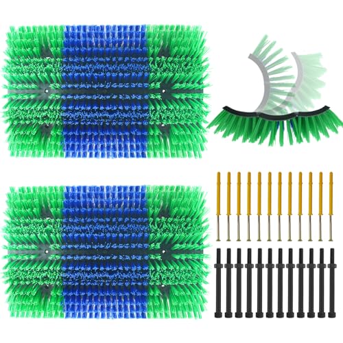 Livestock Scratching Brush Green Upgraded Large Goat Brush Cow Scratcher Brush Anti-Itch Tool Massage Grooming Cattle Brush With 12 Screws For Horses，Goat,Cattle,Cow,Sheep, Pigs（2pack） - size: 2 pack