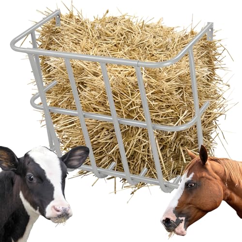 Outvita 18 Gal Livestock Feeder, Heavy-Duty Steel Goat Hay Rack | 22.5" Wall Mounted Horse Hay Holder with Multiple-Sided Feeding for Sheep, Farm and Livestock - size: 22.5 in
