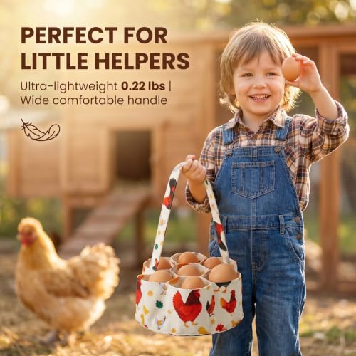 Egg Collecting Basket, Large Egg Gathering Bag for Fresh Chicken Duck Eggs - color: Color 1
