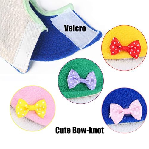 QBLEEV 4Pack Parrot Anti-bite E-Collars, Anti-Grab Feather Plucking Collars | Soft pet wound healing safety elizabethan collar, protective recovery cones for budgerigar lovebird agapornis fischer - size: L-Neck Girth(4.3"-5.1")