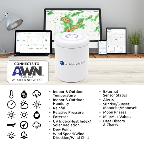 Ambient Weather WS-5000-IP3 Ultrasonic Professional Smart Weather Station | With Remote Monitoring and Alerts - style: IP Module + Ultrasonic