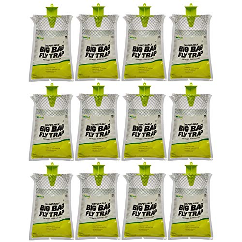 RESCUE! Big Bag Fly Trap – Disposable, Outdoor Use - 12 Traps