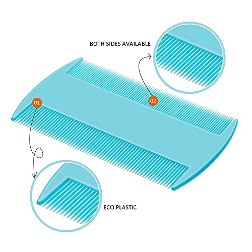 Boao 6 Pack Flea Comb Pet,Pink, Yellow, Dark Blue, Green, Blue, Orange | Stainless Steel Rounded Teeth, Double Sided Design, Lice Remover, Tear Stain Tool, Dematting Brush for Cats Dogs Grooming - color: Pink, Yellow, Dark Blue, Green, Blue, Orange