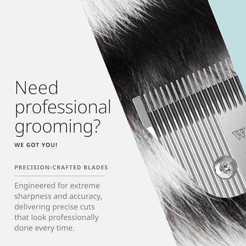 Wahl Pro Animal Wide Prime Series Blade, 2.0 mm, #9W | Solid High-Carbon Steel, Quick-Change System for Dog, Cat, and Horse Grooming - size: #9W