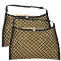 Knotless Ultra Slow Feed Hay Net Set of 2 – 1.5" Openings, Soft on Horse Muzzles, 24"x30", Holds 2 Flakes, Adjustable Hanging Strap with Snap, Ideal for Sensitive Mouths & Slow Feeding