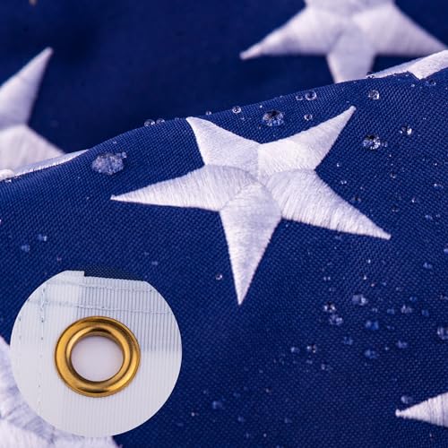 American Flag 3x5 FT Embroidered Stars, Sewn Stripes, Brass Grommets USA US Flag Polyester Durable long Lasting for Outdoor Use - size: 3x5 Ft Brass Grommets