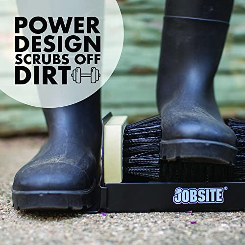 Jobsite Boot Scrubber - Outdoor Shoe Scraper Cleaner Brush - Extra Wide - color: Black & Tan