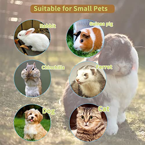 Lemtrflo Rabbit Water Dispenser, Cage Automatic Hanging Bunny Feeder | Suitable for Rabbits, Guinea Pigs, Small Dogs, and Other Small Pets - color: White Green
