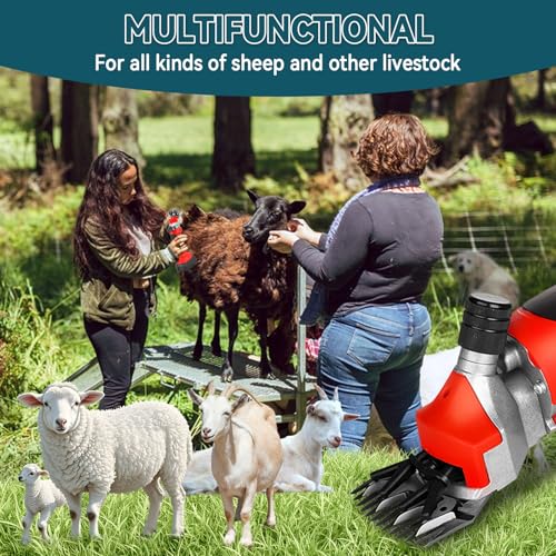 Cordless Electric Sheep Shears, Professional Heavy Duty Shearing Clippers 550W Brushless Motor 2800RPM Animal Grooming Clippers Farm Livestock Haircut Trimmer for Ma-kita 18-21V Batteries (Tool Only)