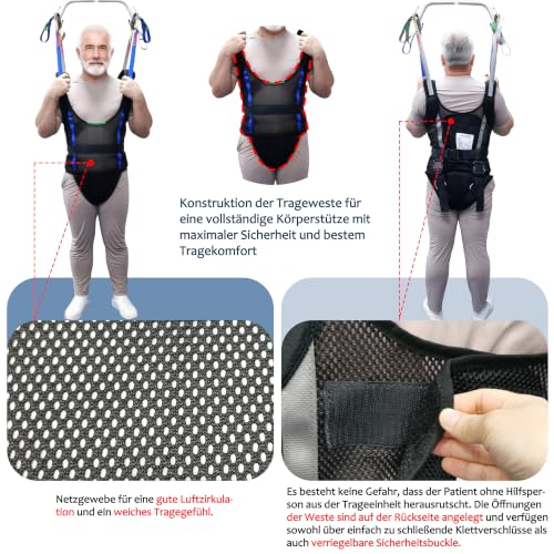 Patient Walking Sling for Standing Exercise,Lift Walking Sling Standing Aids for Patient Ambulation Training -Safety Loading Weight 550 Lbs (X-Large (Pack of 1)) - size: X-Large (Pack of 1)