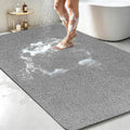 58x44 Extra Large Shower Mat, Non Slip Shower Mats for Inside Shower, Bathtub Mat Non Slip, Soft PVC Loofah Anti Slip Shower Stall Mat for Bathroom & Wet Area, Quick Drying, Grey - color: Gray