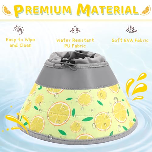 Cat Cone Collar Soft to Stop Licking, Adjustable, Foldable Lightweight Kitten Cones After Surgery Recovery for Cats & Kittens, Cat Cone Alternative, Easy Eating (Yellow, S) - color: Yellow, size: S
