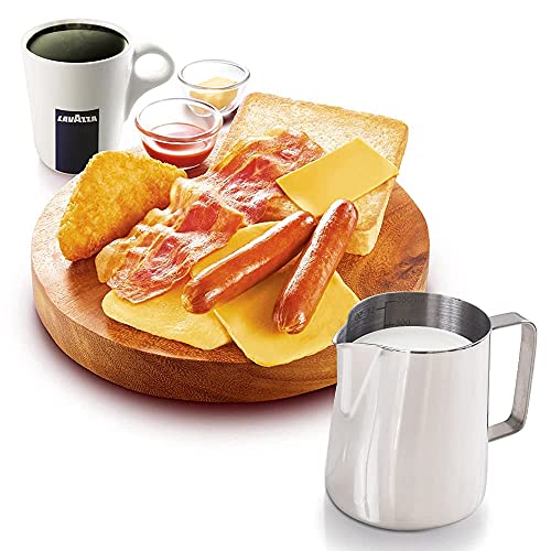 homEdge Espresso Steaming Pitchers 20 OZ / 600ml, Stainless Steel Frothing Pitcher with Measurement Scale - size: 20 Ounces