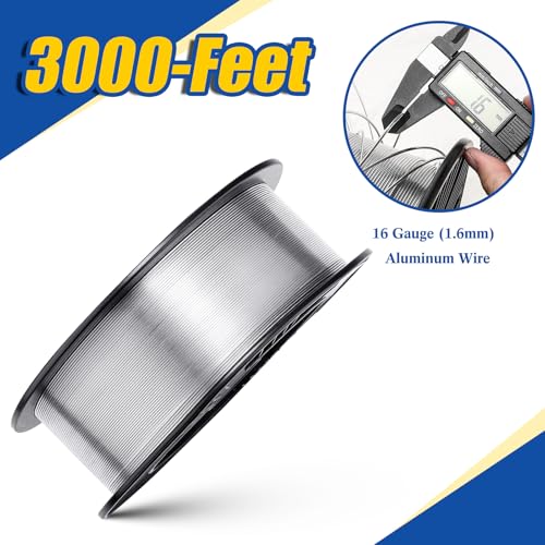 Gisafai 3000 ft 16 Gauge Aluminum Wire for Electric Fencing, Aluminum Alloy Wire for Electric Fencing, High Conductivity & Durability - size: 3000 ft 16 Gauge