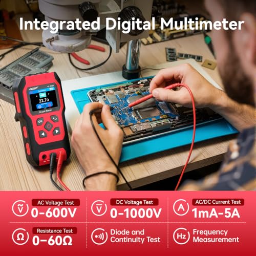 NOYAFA NF-8301 Circuit Tracer, Underground Wire Locator &Digital Multimeter | 8 Level Sensitivity Adjustment, Rechargeable Wire Tracer for Fuses, Irrigation, Wall Wires