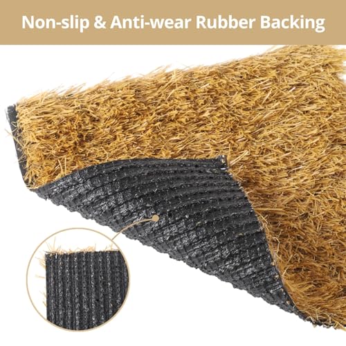 12 Pack Chicken Nesting Pads, 12”x12” Artificial Turf Mats for Nesting Box, Washable Coop Bedding for Hens & Small Pets