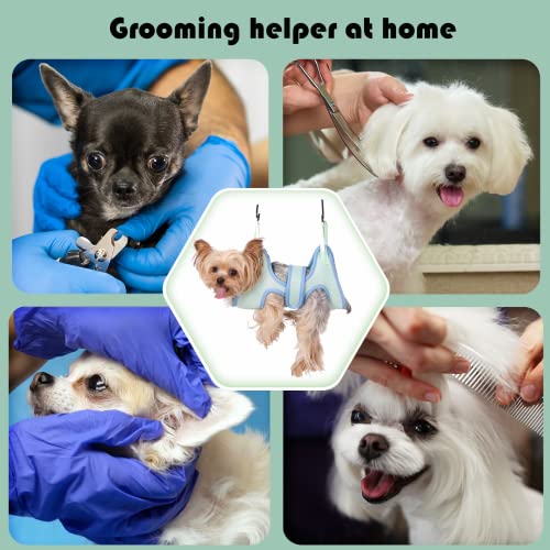 Guzekier Pet Dog Grooming Hammock Harness for Cats & Dogs, Dog Sling for Grooming, Dog Hammock Restraint Bag with Nail Clippers/Trimmer, Nail File, Pet Comb,Ear/Eye Care - size: XXS (Suitable for 2-5LB)