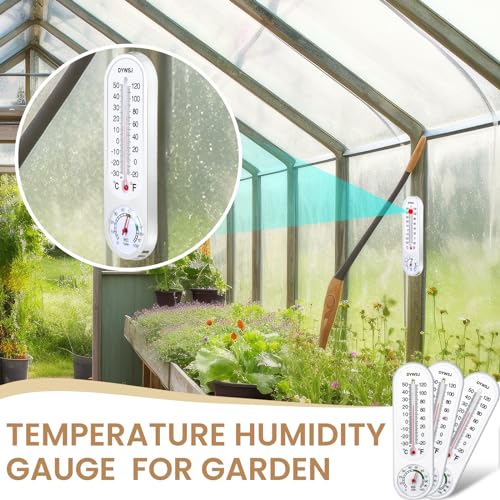 10 Pcs Indoor Outdoor Thermometer Hygrometer for Wall with ℃/℉ | Humidity Gauge Meter Monitor, with Celsius/fahrenheit, for Room Patio Greenhouse Cellar Field Cellar Garden Closet