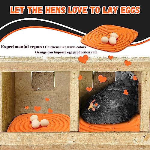 4PCS Washable Nesting Pads Chicken Nesting Boxes Chicken Bedding for Chicken Coop,Reusable & Improves Eggs Production (4 Pack) - color: yellow