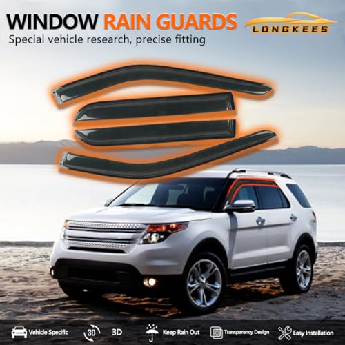 in-Channel Window Visors Rain Guards FIT Hyundai Santa Cruz 2022-2025 (2022-2025) – 4-Piece in-Channel Dark-Smoke Polycarbonate Vent Deflectors