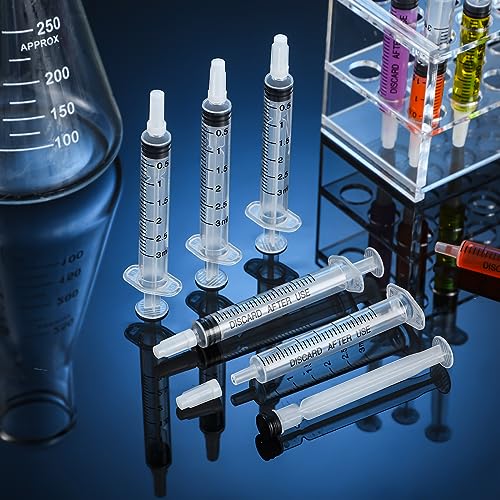 Zhengmy 100 Pack Bulk Plastic Syringe with Slip Tip, 3 ml