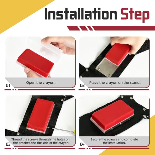 Ram Breeding Marking Harness for Sheep & Goat, 3 Pack Mating Crayon Block | Marker with Heavy-Duty Nylon Adjustable Straps, Heat Detection & Mating Record Tool, Farm Livestock Breeding Equipment - color: Red