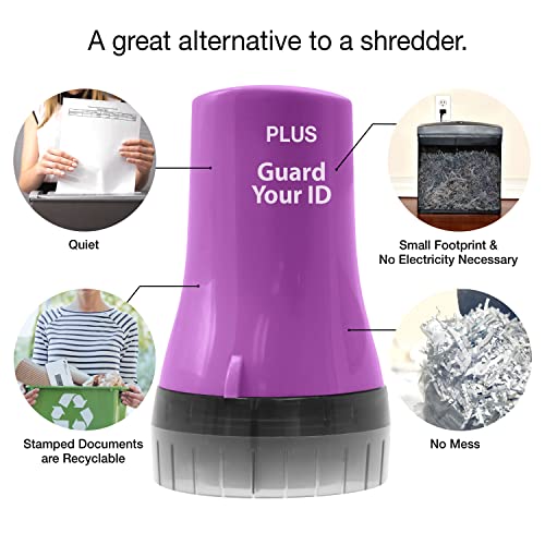 Guard Your ID Wide Identity Theft Protection Roller Stamp, 3-Pack for Mail - color: Purple, size: Wide 3-Pack
