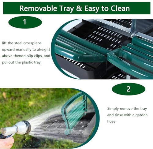 Chicken Nesting Boxes, 6 Holes Metal Chicken Egg Laying Box with Swing Perch and Rollout Egg Collection,for Various Chicken Breeds Without Stand - Green 0.6mm - color: Green 0.6mm-6 Holes, size: Without Stand