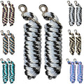 Majestic Ally Polypropylene Lead Rope with Removable Nickel Bolt Snap, 5/8 x 10 ft, for Horses and Livestock, 2 Pack (Black -Gray-Silver) - color: Black -Gray-Silver