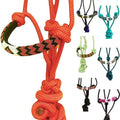 Majestic Ally Padded Beaded Nose Braided Rope Halter with 10' Matching Lead (Red) - color: Red
