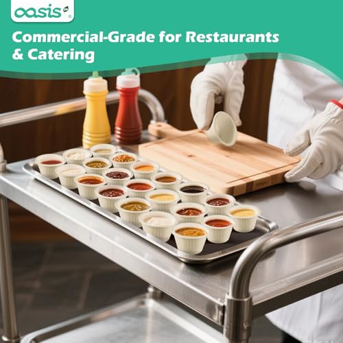 [𝟐𝐨𝐳, 𝟓𝟎𝟎-𝐏𝐚𝐜𝐤] Compostable Souffle Cups, Biodegradable Paper Portion Cups Made from Bagasse, Leak-Proof & Sturdy for Dips, Dressings, Samples (Natural) - color: Natural