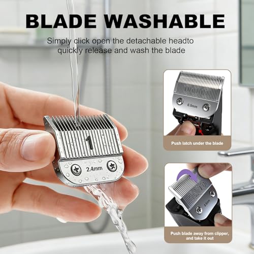 1# Replacement Ceramic Blades,Compatible with Oster 76,Andis AGC,Wahl KM10 | 2.4mm(3/32") Cutting Length,size 1 - color: Size 1
