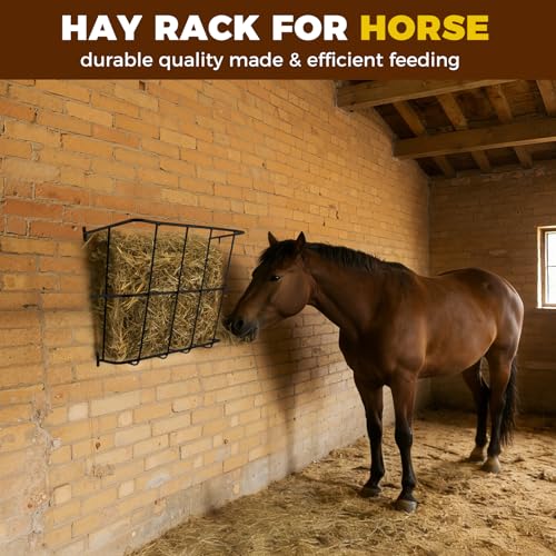 Hay Feeder,Heavy Duty Wall Mounted Hay Rack Detachable Sided Hay Holder for Horses, Goats,Sheep and Livestock,20 Gallons Large Capacity