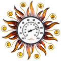 Indoor Outdoor Thermometer, Sun Wall Mounted Thermometer | No Batteries Required, Decorative for Patio, Living Room, Garden Greenhouse, Wine Cellar - style: Sun-Shape