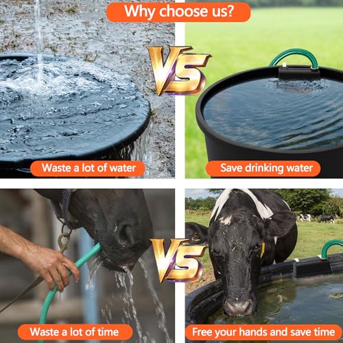 Water Trough Float Valve for Stock Tank, Automatic Control Waterer Level for Livestock Horse Chicken Animal Fish Pool with Hose Metal Connector & Ptfe tape （2 pack） - style: Stock Tank Float Valve-2PCS
