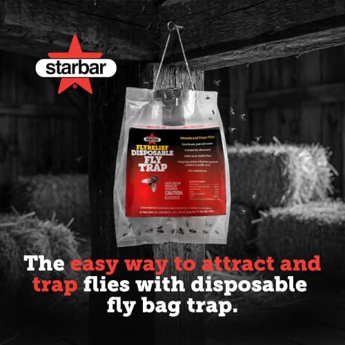 Starbar FlyRelief Disposable Fly Trap Bags, 4-Pack, Outdoor Traps