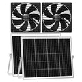 7.5" Solar Chicken Coop Fan 2 Pack, 15W x 2 Solar Powered Greenhouse Fan, Solar Exhaust & Intake Fans Outdoor Waterproof, for Doghouse Shed Pet Air Circulation Ventilation Cooling, No Battery - size: 7.5" Fan 2 Pack