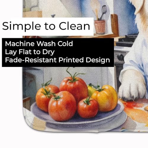 Caroline's Treasures Great Pyrenees The Chef Memory Foam Kitchen Mat Machine Washable Anti-Fatigue Mat Cushion Comfort Bath Mat or Kitchen Rug - color: Great Pyrenees 6261
