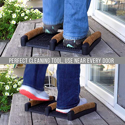 NINAMAR Mud Scrubber Rubber Brush Mat - Scrub & Scrape Muddy Shoes - 2 Pack