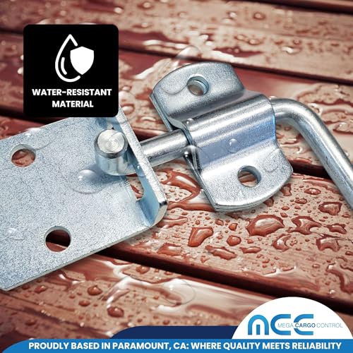 4 Pack Straight Security Latches for Wood and Metal Stakes - Secure Stake Body, Trailer, Tie Downs Straight - size: Set of 4