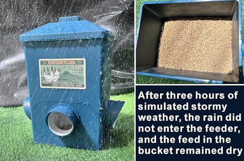 Chicken Feeder, Hanging Automatic Chick Feeders, Chicken Coop Accessories(52 Pounds / 2 Pcs) - color: Midnight Blue