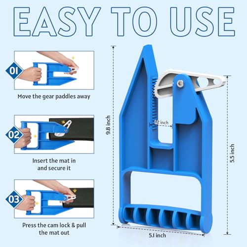 Touri 2 Pcs Horse Stall Mat Grippers, Heavy Duty Handlers | Movers Tool for Thick Rubber Gym Floor & Trailer Mat, Effortless Puller for Tack Room and Barn