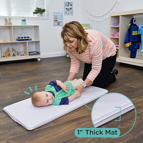 Children's Factory Vinyl Changing Pad with Waterproof Seams, 39" x 17" Pad | Wipeable Baby Changing Pad, Easy to Clean Portable Changing Pad, Changing Table Pads for Parents, Preschools and Daycares