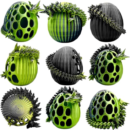 5 Pcs，12" 3D Printed Dragon Eggs,Dinosaur Egg,Crystal Dragon Toys,Snake Eggs, Animals,Fidget Toy,Desk Executive Toy，Easter Eggs Basket Stuffers,Toys for Boys Kids Teen 5-7 4-6 8-12 - color: Oo-02