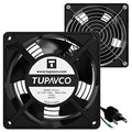 Network Cabinet Fan (2pc Kit) Pair of 120mm 4in Fans 110V - Tupavco TP1511 | Dual fan kit for 19in network cabinets - easy rackmount muffin fan for high performance cooling at 110CFM, 120mm/4in size - size: 110CFM Sleeve